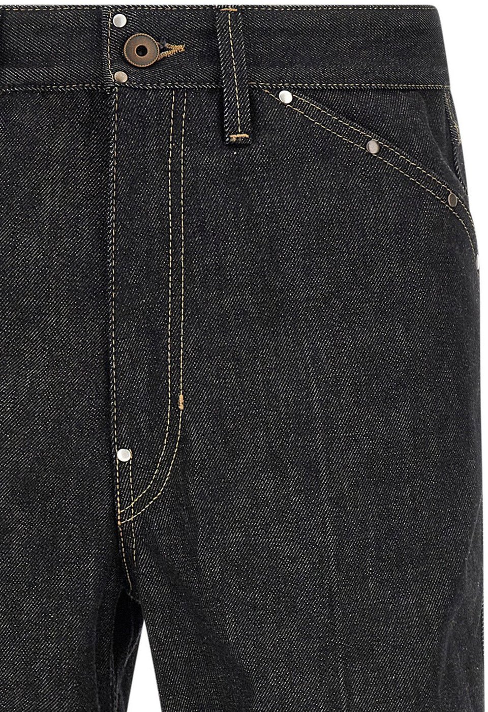 Lemaire Black Cotton Jeans Denim