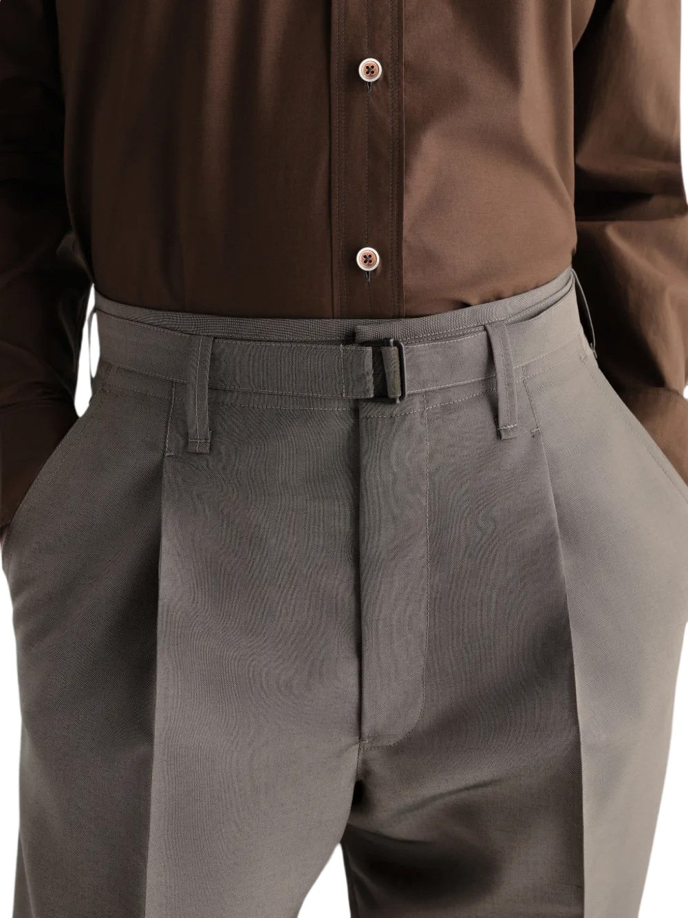 Large Pleated Pants Tonic Grey