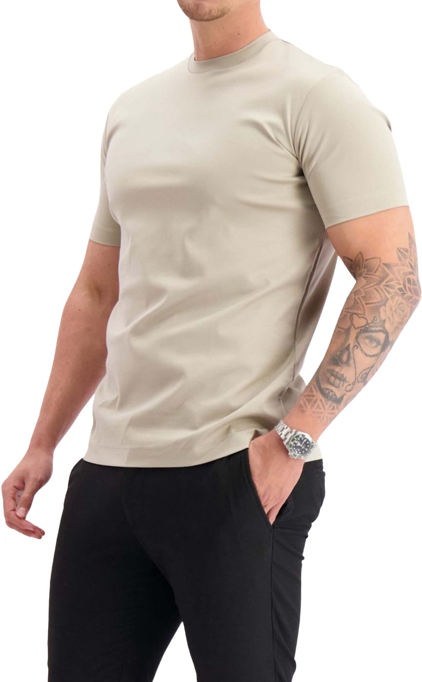 Mercerised T-shirt Beige