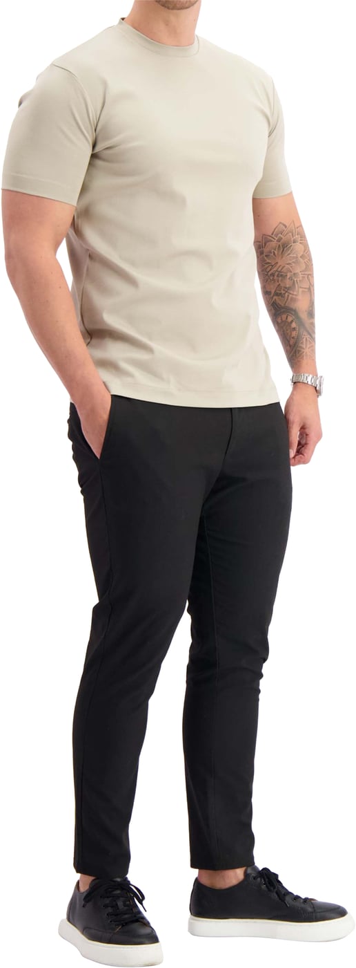 Mercerised T-shirt Beige