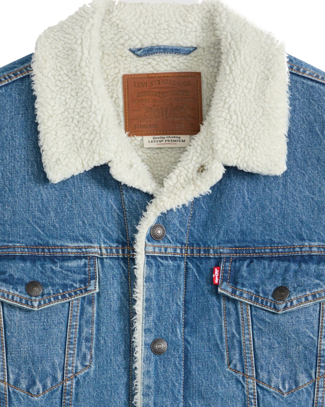 Giacca Sherpa Type 3 Washed Med Indigo