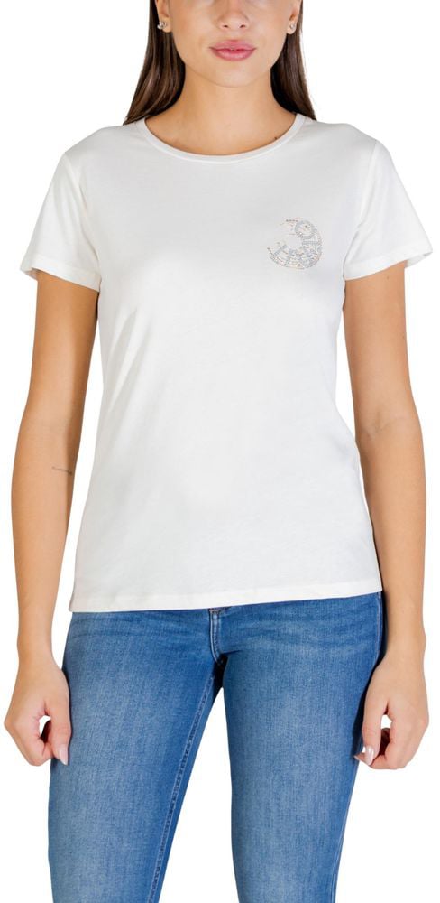 Liu Jo Cream Cotton T-Shirt