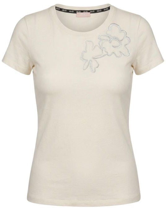 Liu Jo Beige Cotton T-Shirt