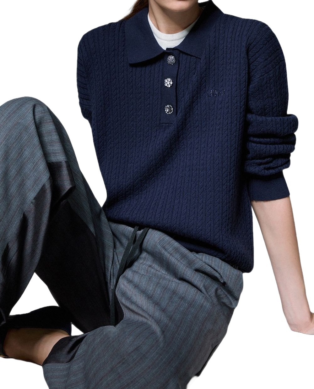 T-Shirts And Polos Nuit Noir/Bco Lana
