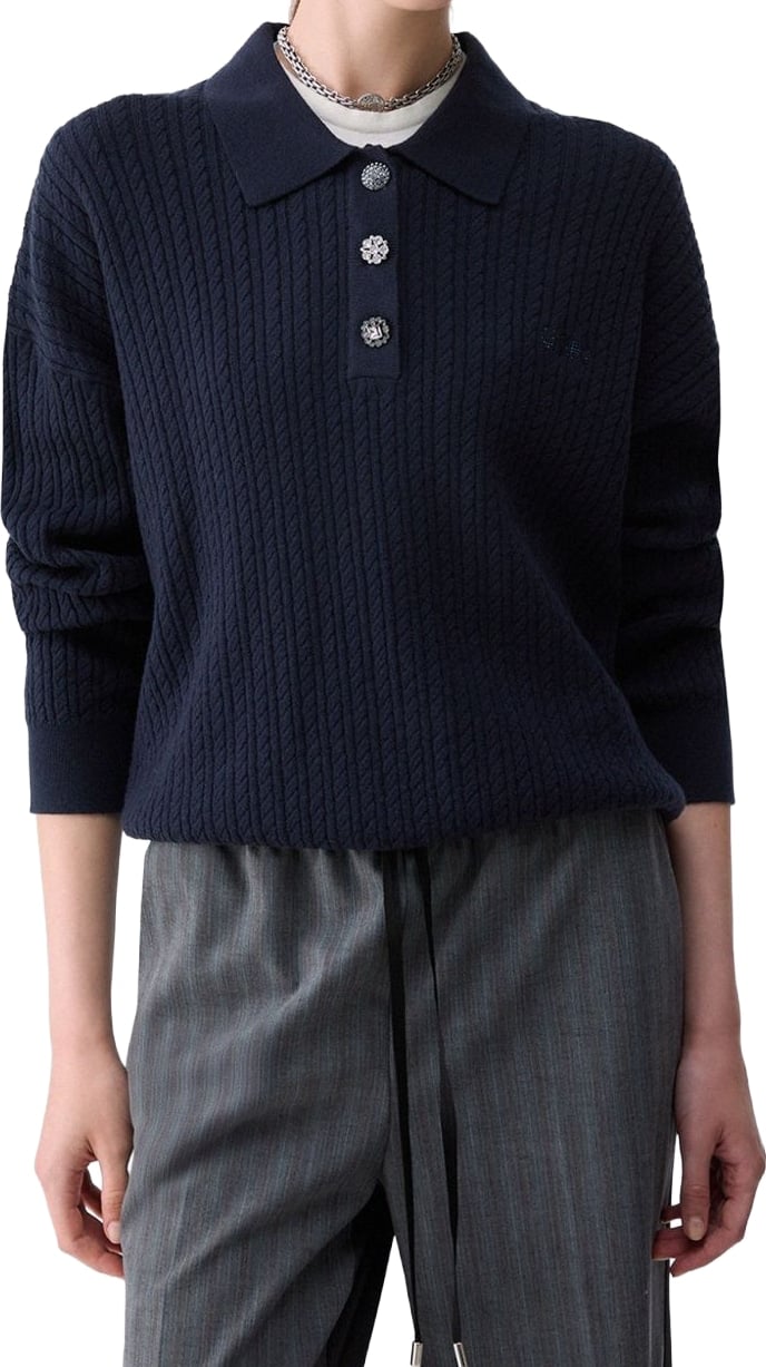 T-Shirts And Polos Nuit Noir/Bco Lana