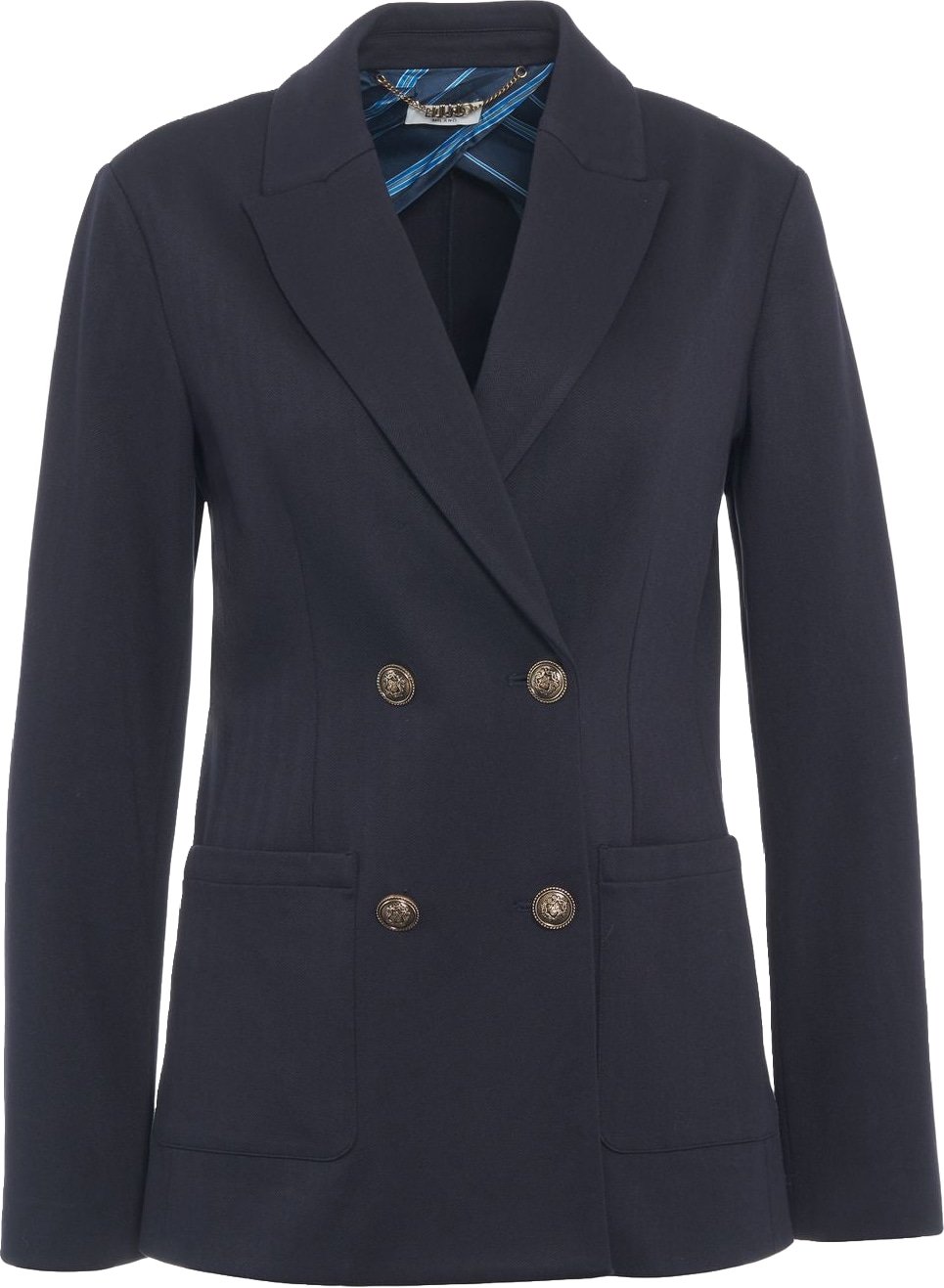 Double-breasted blazer with patch pockets