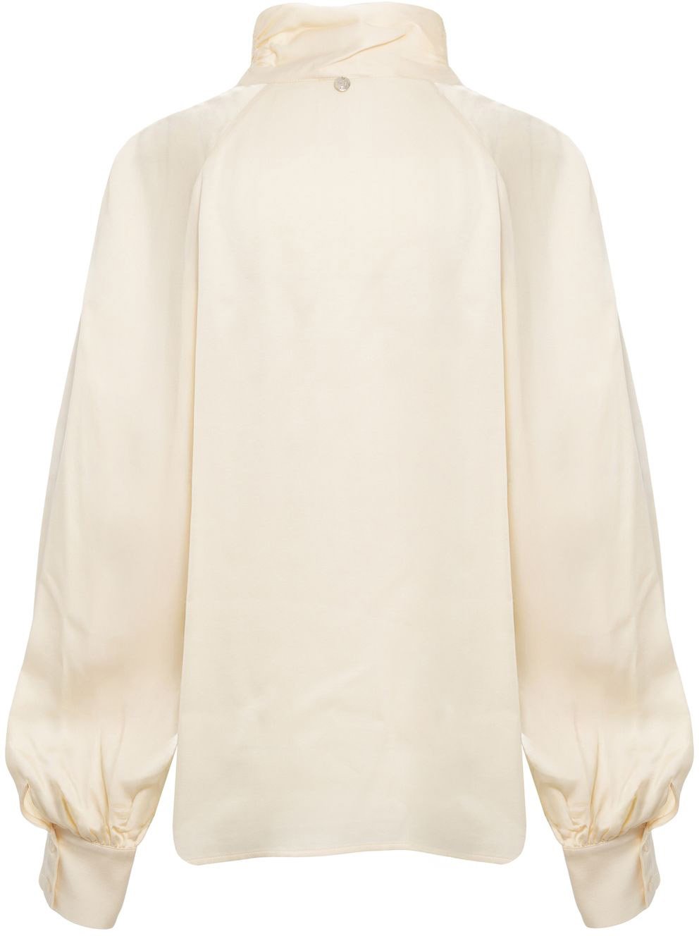 Blouse with tie-neck collar