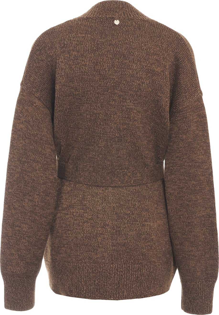Cardigan with rhinestone application