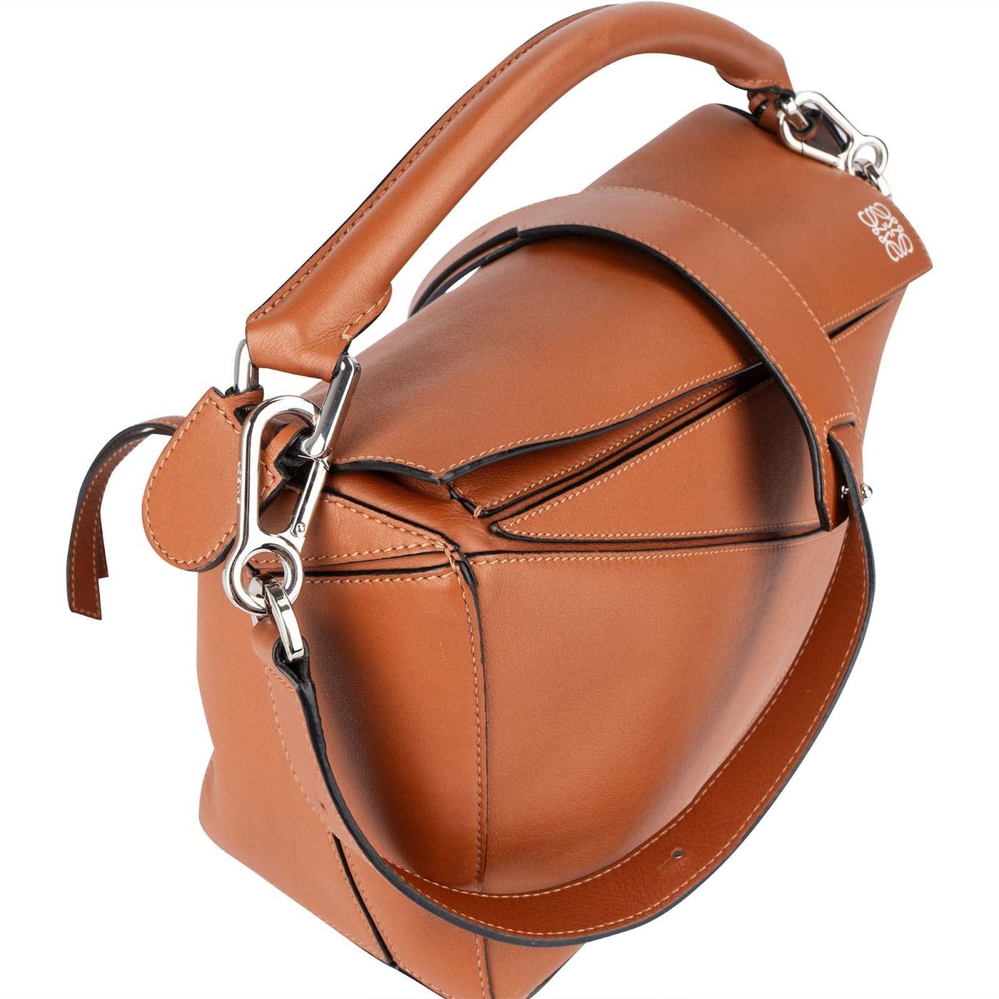 Loewe Brown Leather Puzzle Handbag