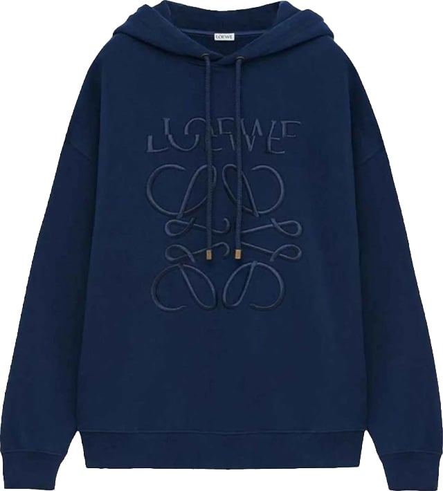 Loewe Split Logo Relaxed Fit Hoodie 'Navy'