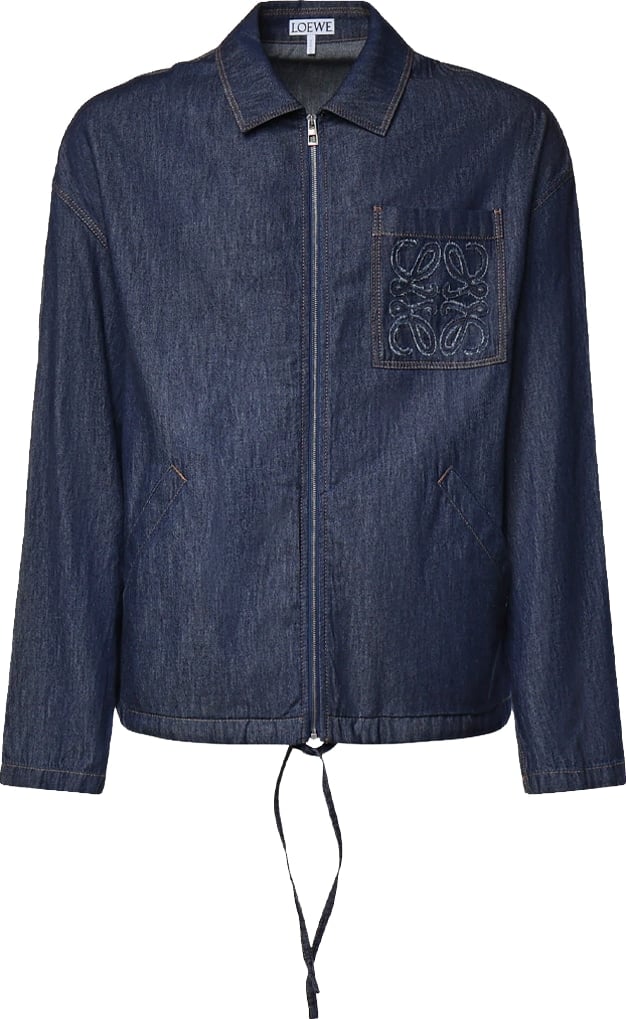 Loewe Denim Zip-Up Jacket 'Blue'