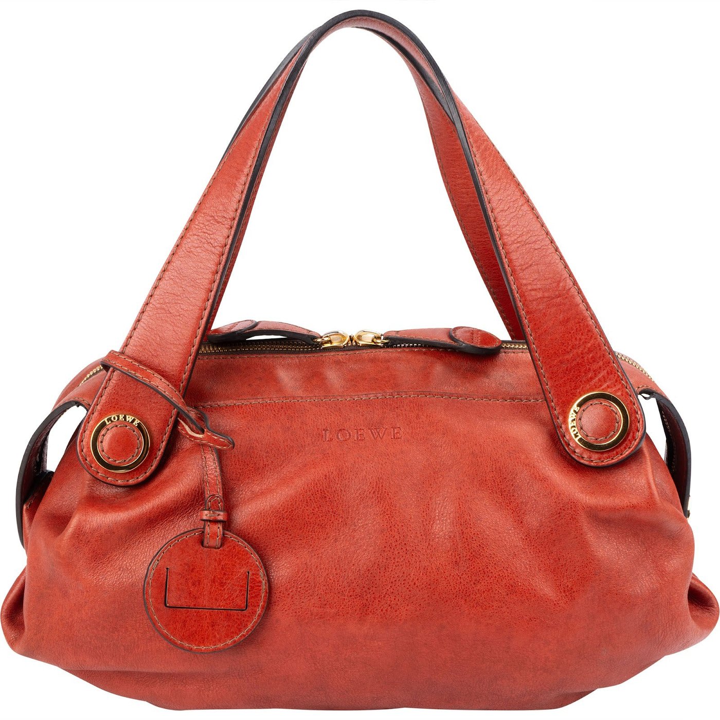 Loewe Orange Red Napa Aire Handbag