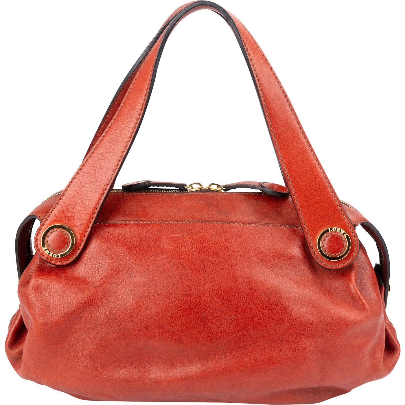 Loewe Orange Red Napa Aire Handbag
