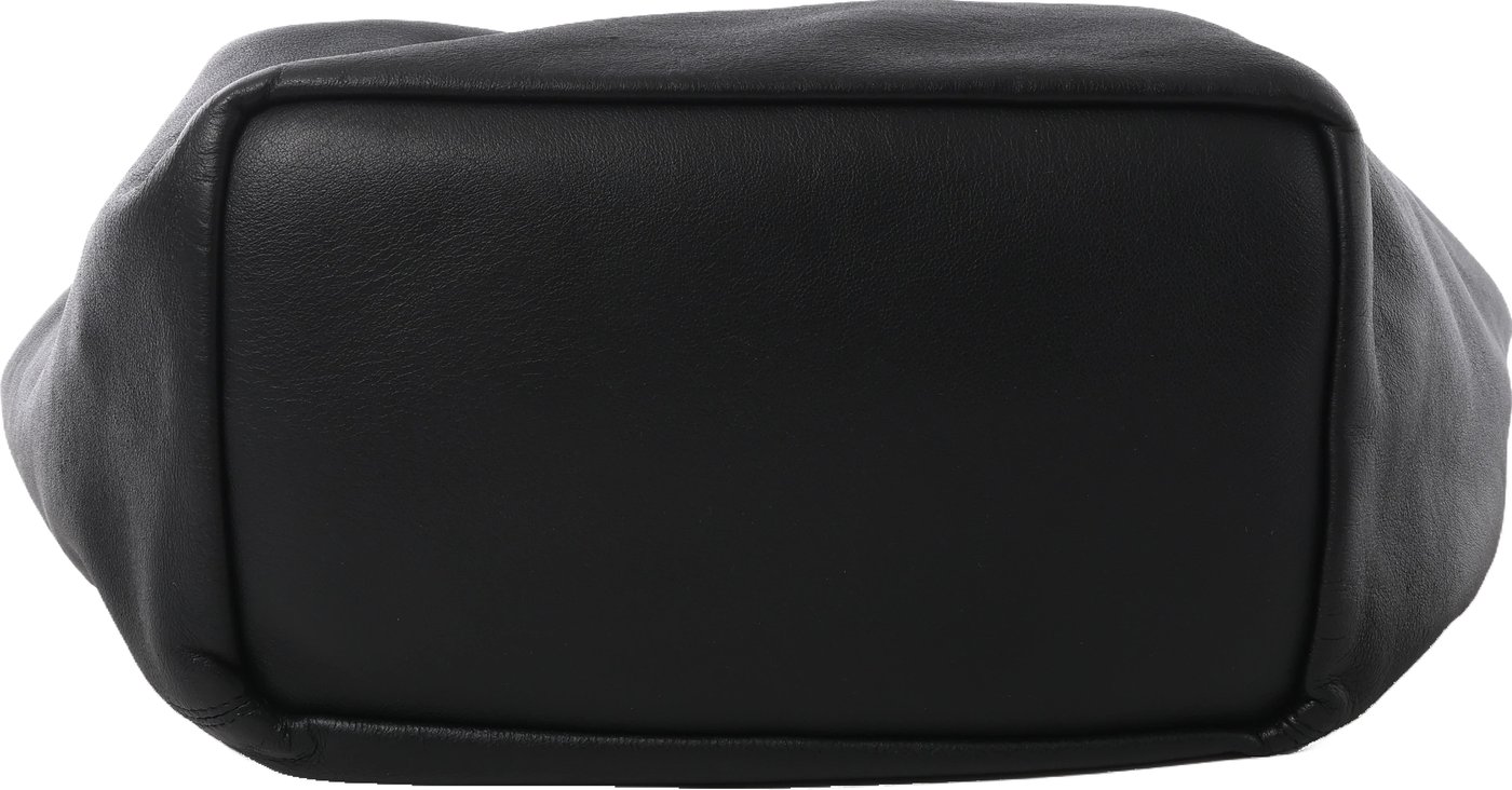 Loewe Squishy Bag Leather Chain Shoulder Bag in Black