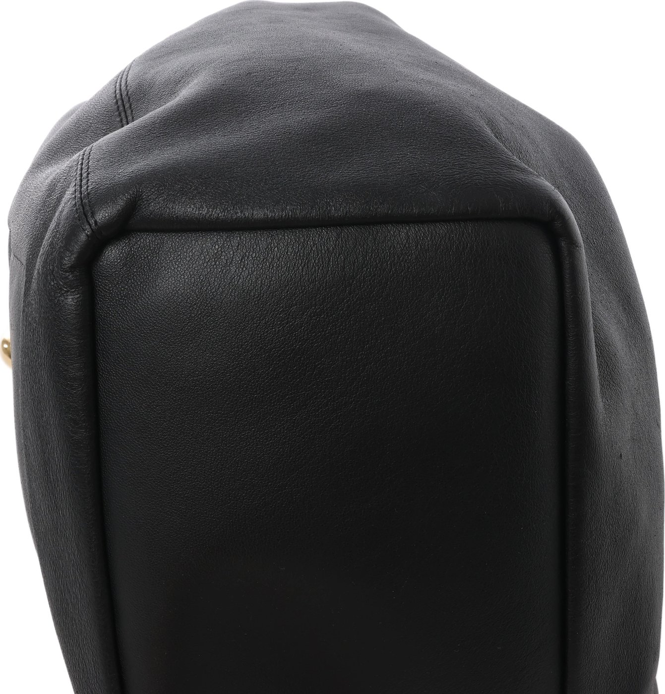 Loewe Squishy Bag Leather Chain Shoulder Bag in Black