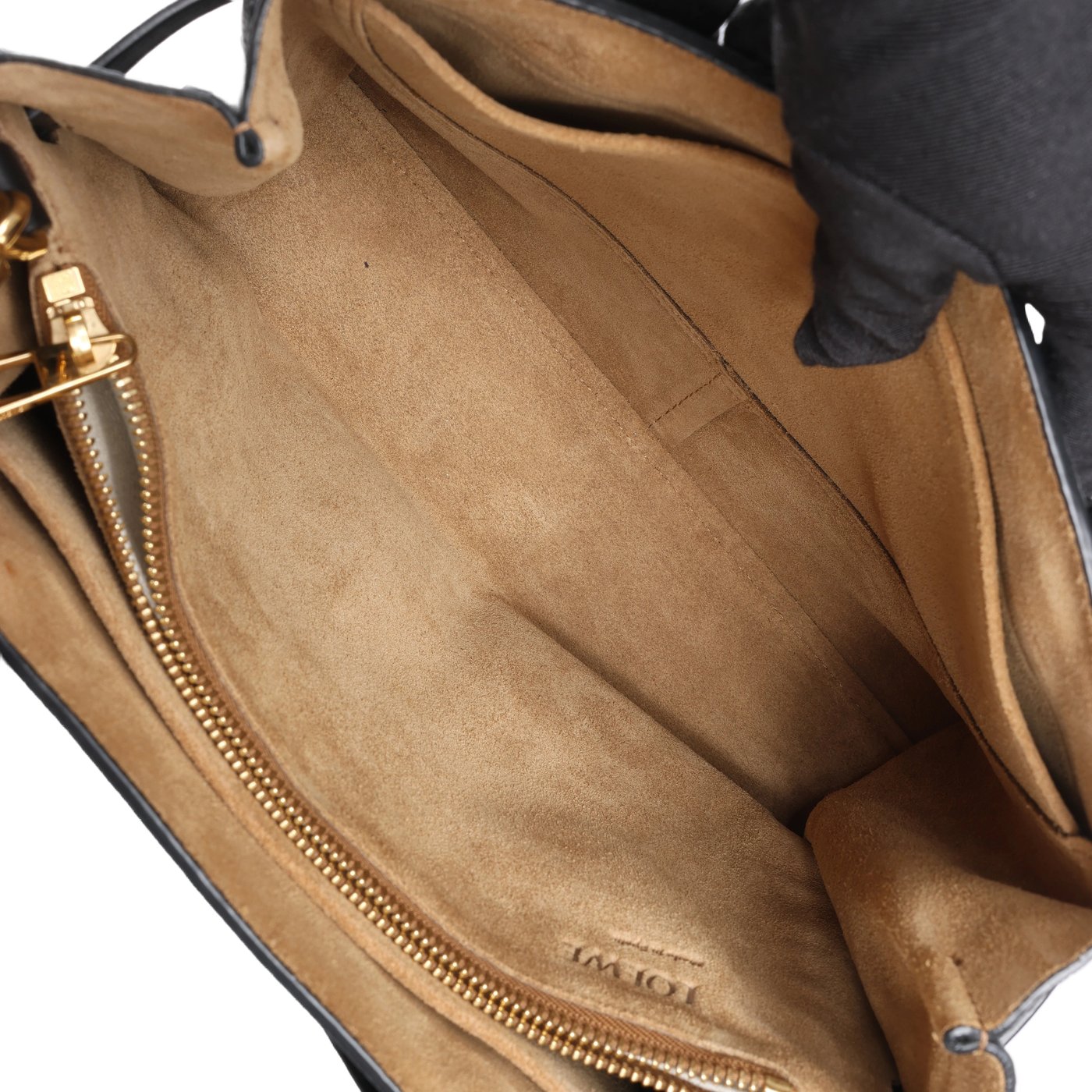 Loewe Gate Top Handle Leather 2Way Handbag in Black