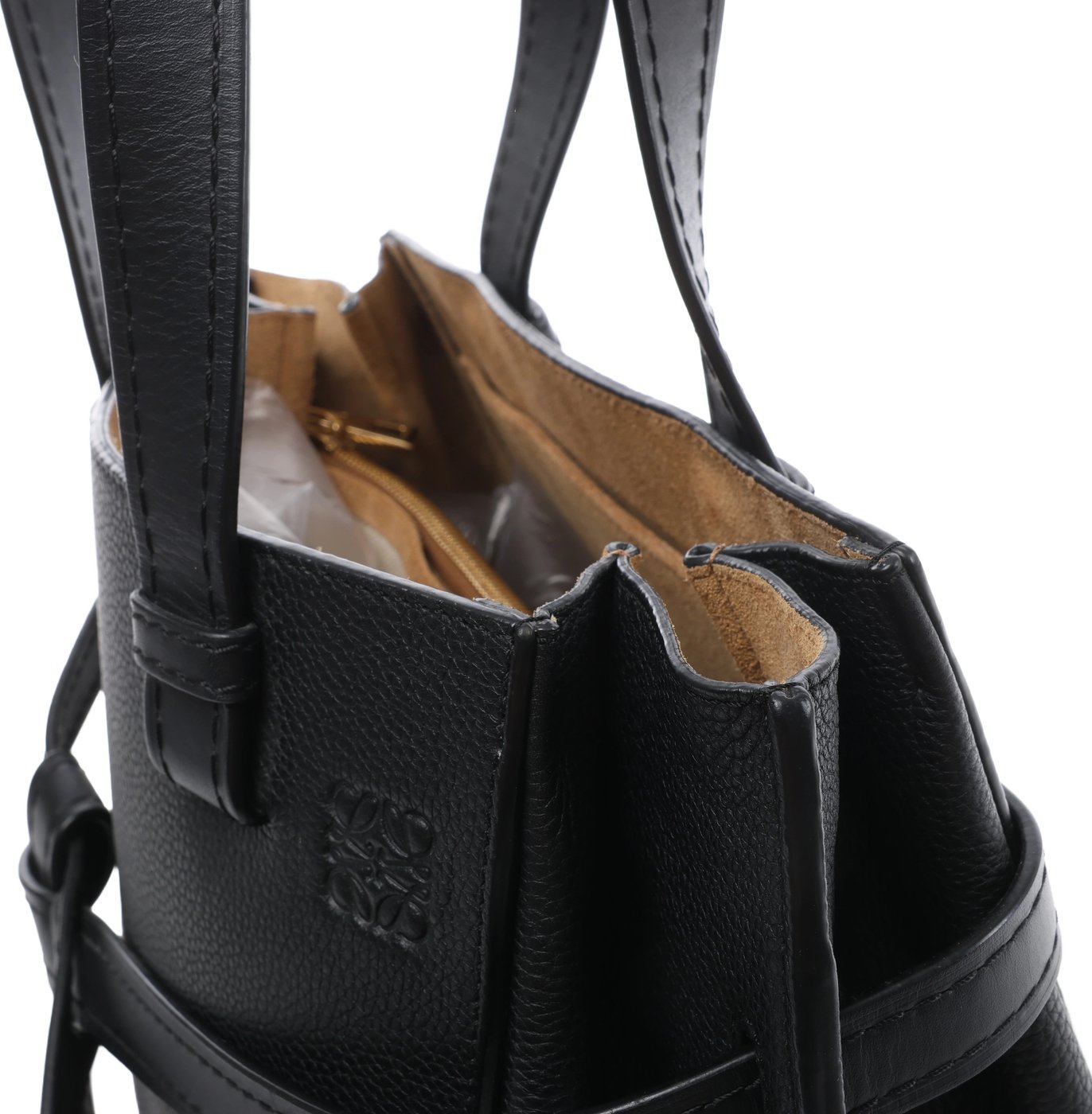 Loewe Gate Top Handle Leather 2Way Handbag in Black