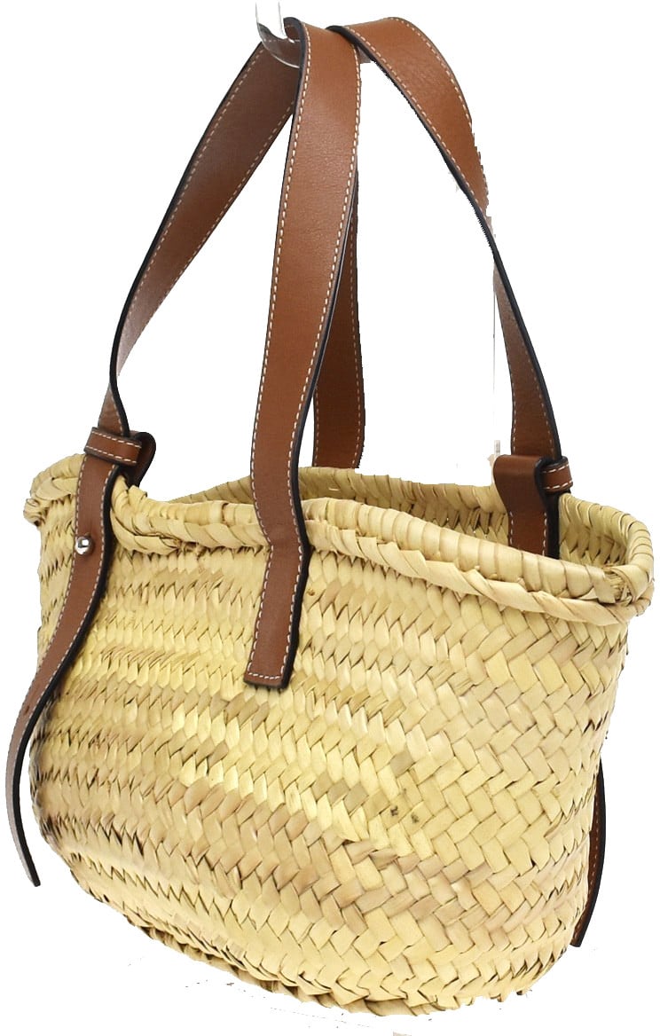 Loewe Basket Woven Raffia with Applique Medium