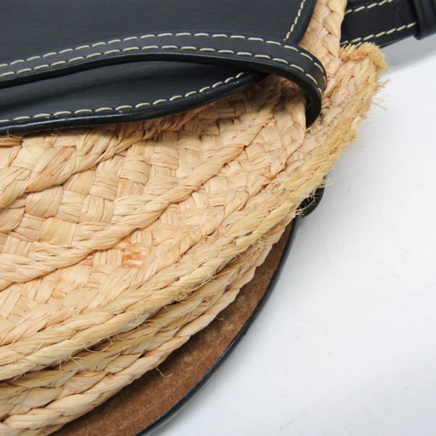 Loewe Gate Leather Leather with Raffia Mini