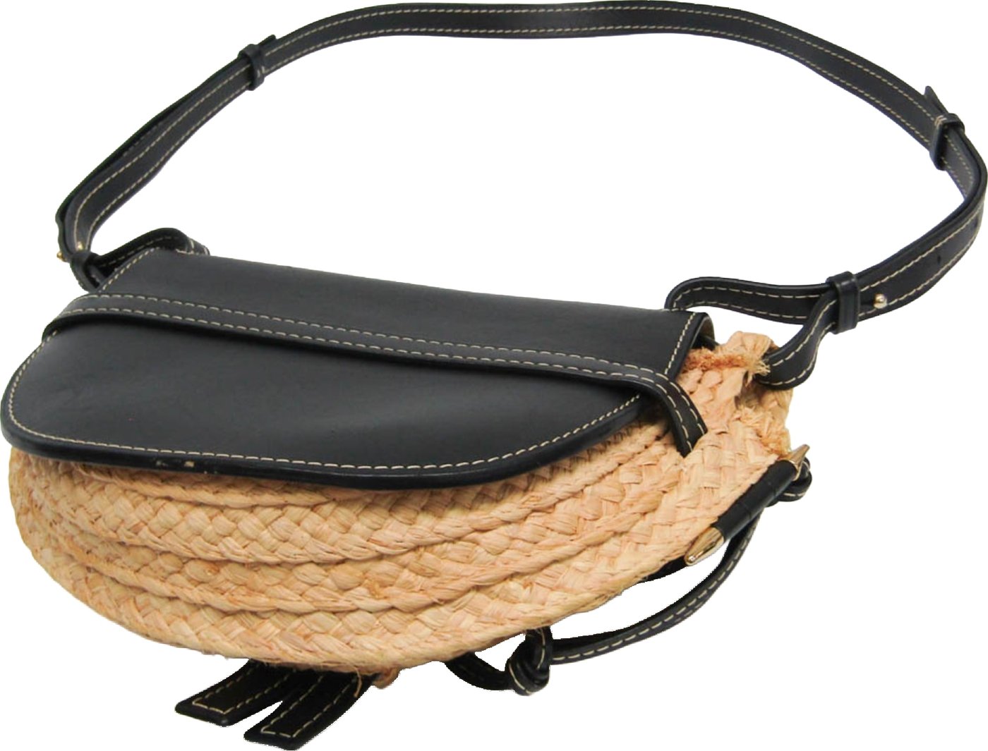 Loewe Gate Leather Leather with Raffia Mini