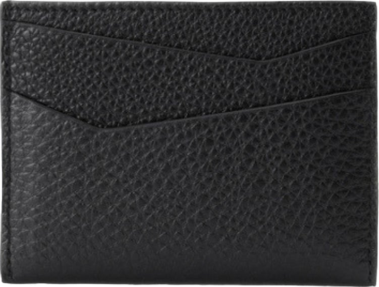 Loewe Puzzle Plain Cardholder Grained Black