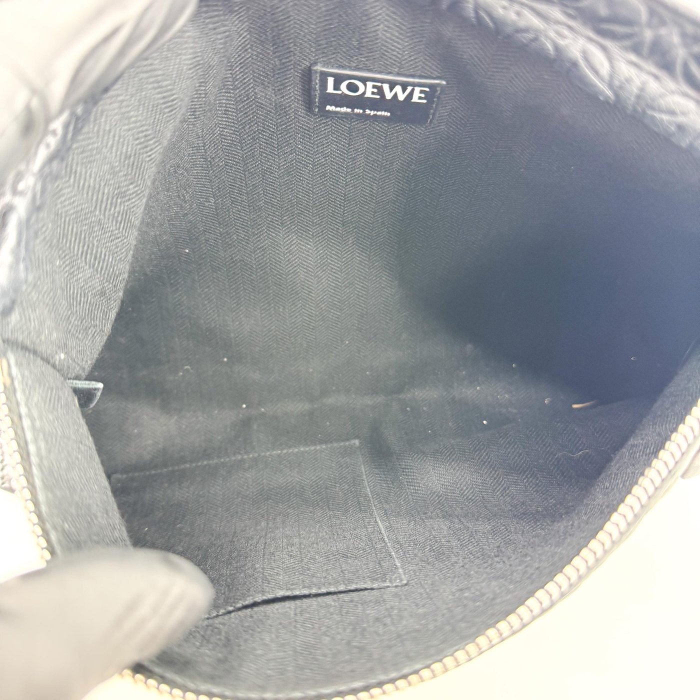 Loewe T Pouch Anagram Embossed Patent
