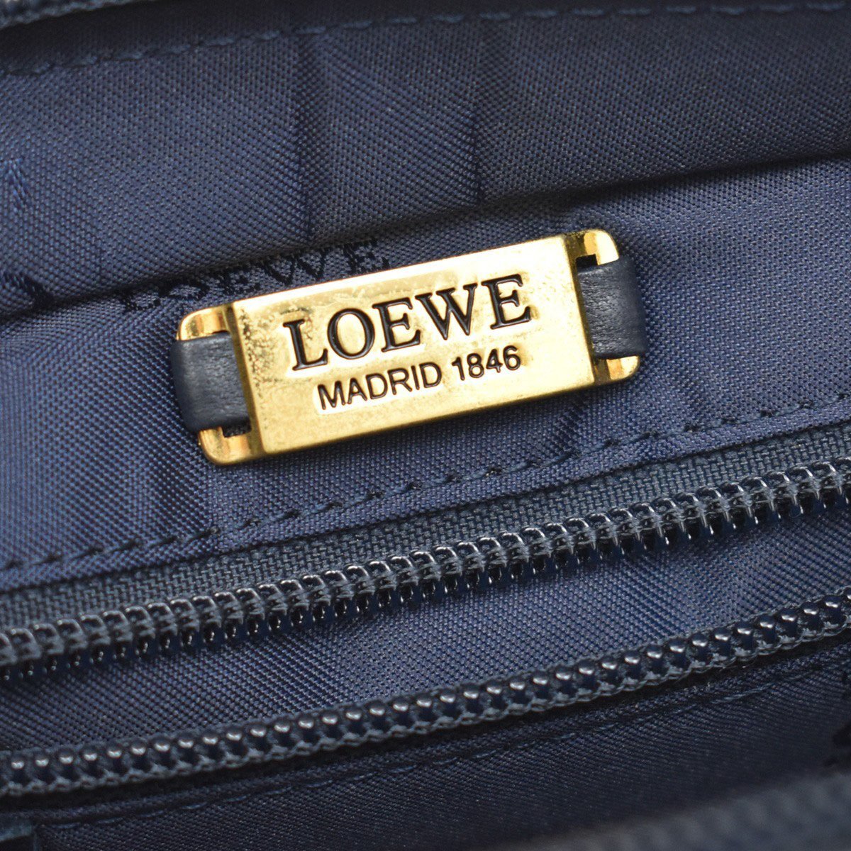Loewe Vintage Anagram Zip Leather