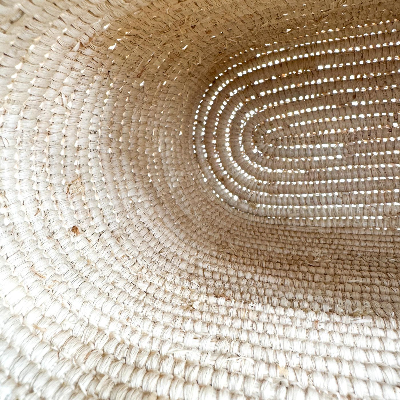 Loewe Square Basket Woven Raffia and Leather Mini