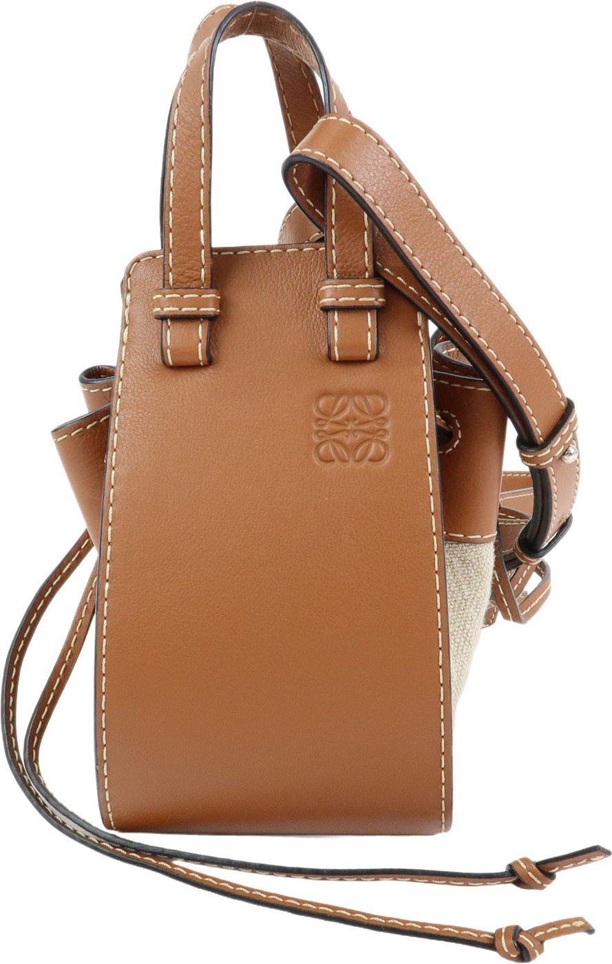 Loewe Hammock Leather and Canvas Mini