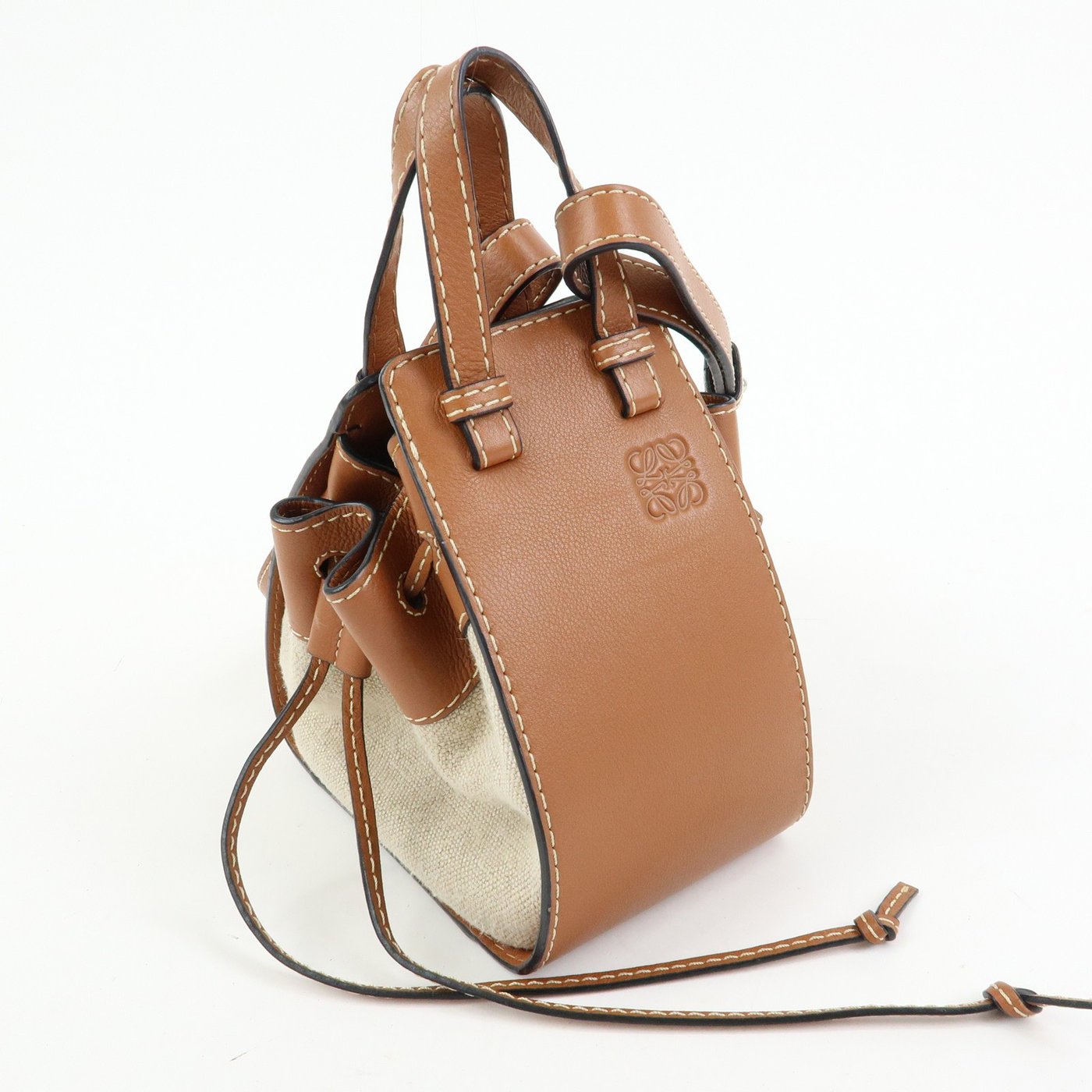 Loewe Hammock Leather and Canvas Mini