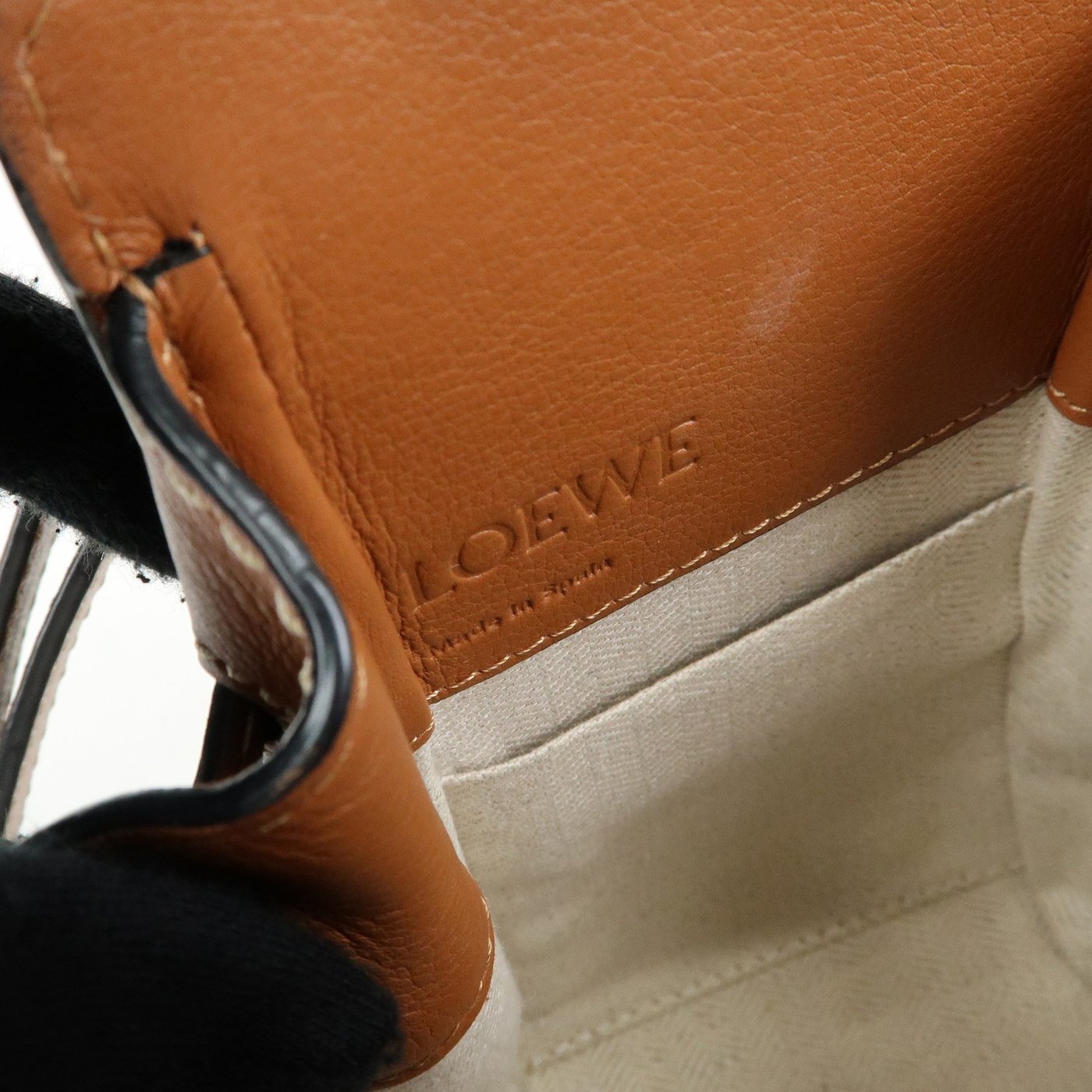 Loewe Hammock Leather and Canvas Mini