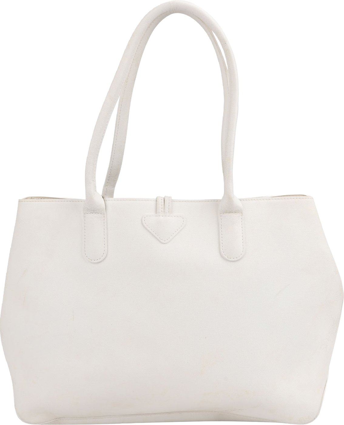 Longchamp White Canvas Blue Embroidered Roseau Sakura Shoulder Bag