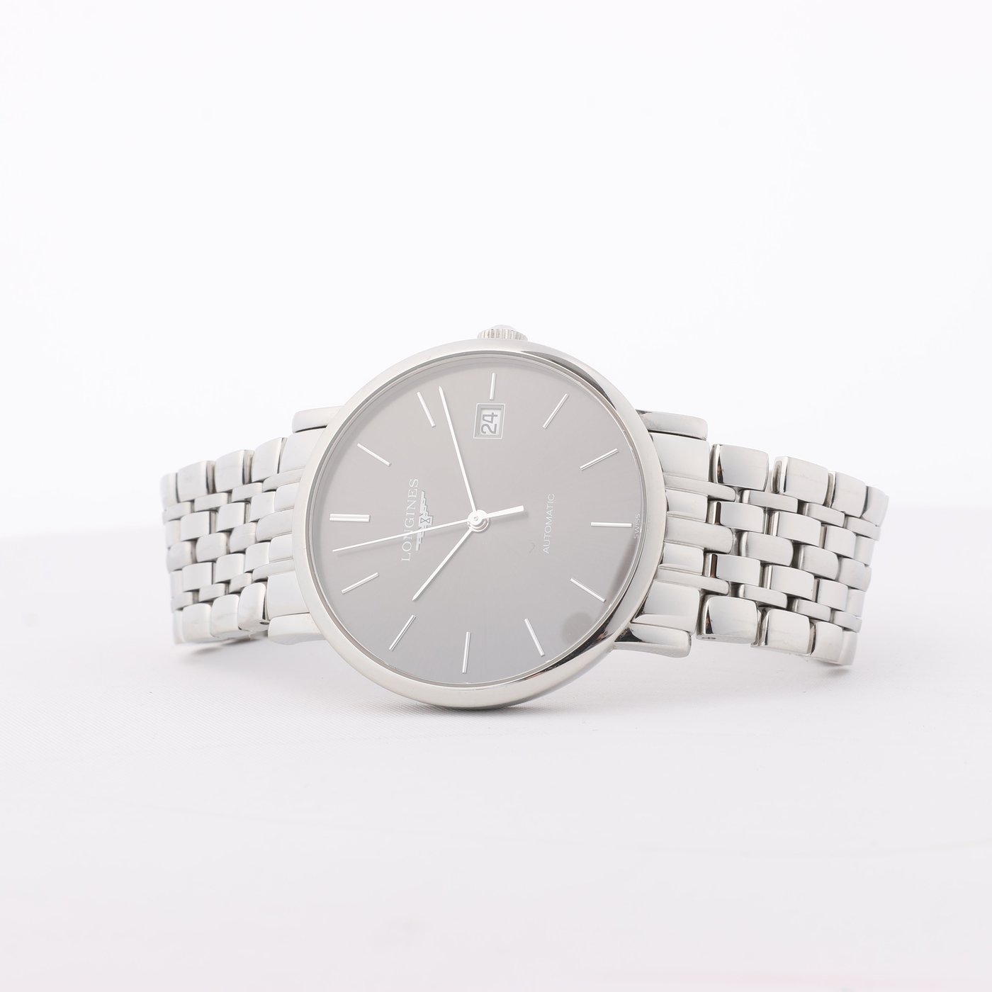 Longines Elegant L4.810.4 44546292 SS AT Gray-Face Watch