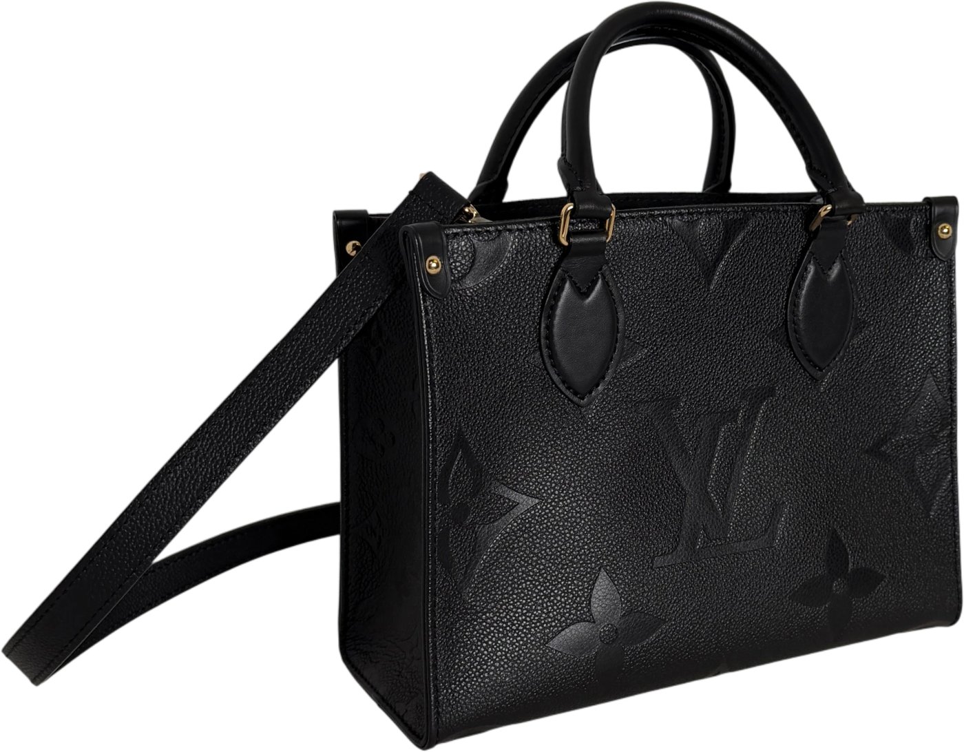 Louis Vuitton OnTheGo PM Monogram Empreinte Leather Black Gold