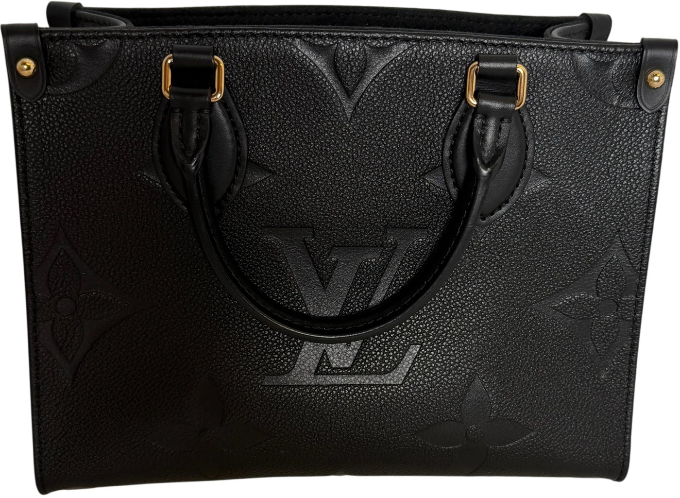 Louis Vuitton OnTheGo PM Monogram Empreinte Leather Black Gold