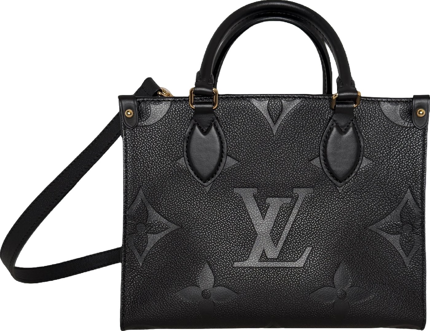 Louis Vuitton OnTheGo PM Monogram Empreinte Leather Black Gold