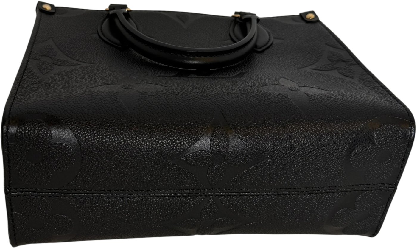 Louis Vuitton OnTheGo PM Monogram Empreinte Leather Black Gold