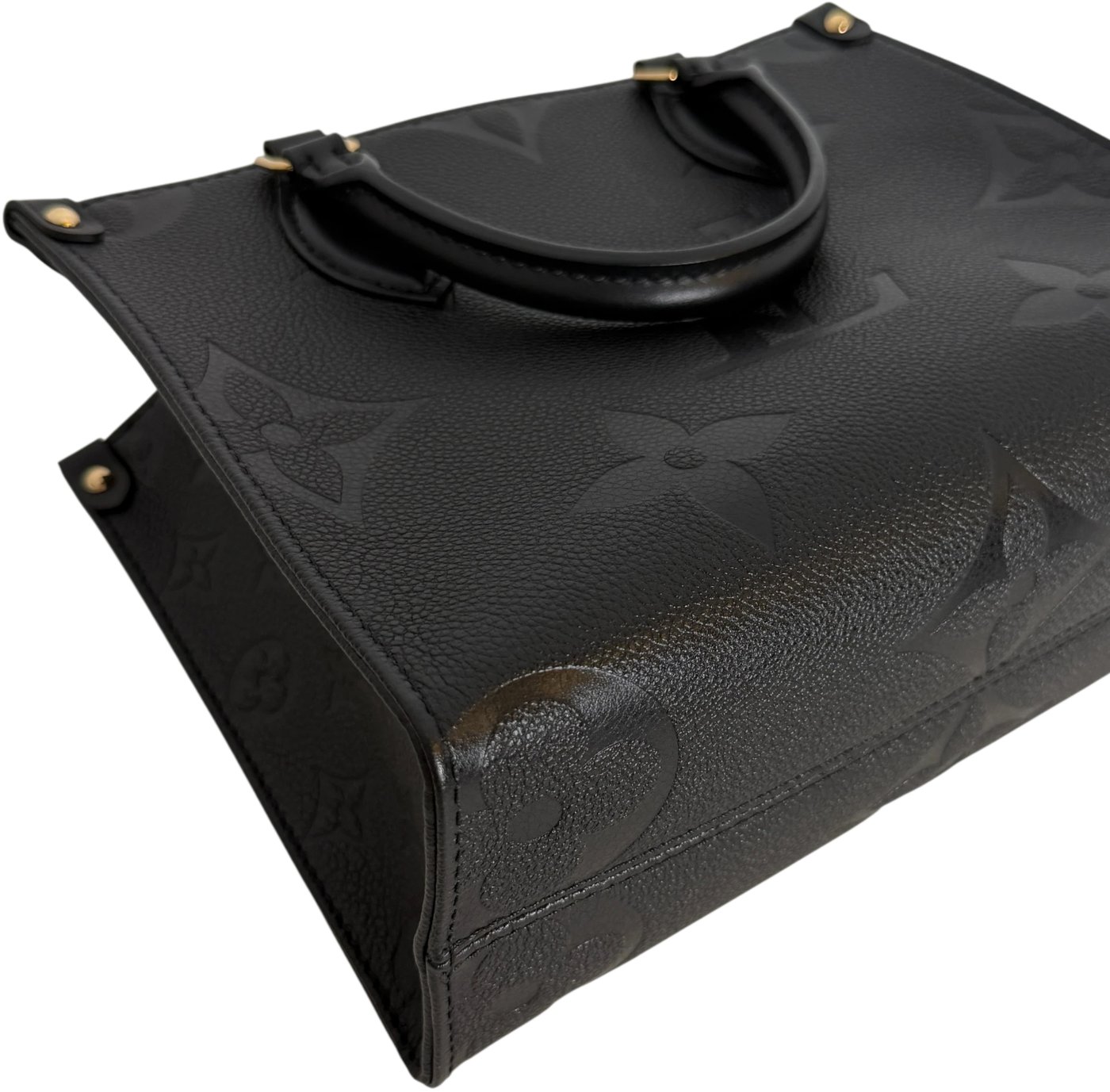 Louis Vuitton OnTheGo PM Monogram Empreinte Leather Black Gold