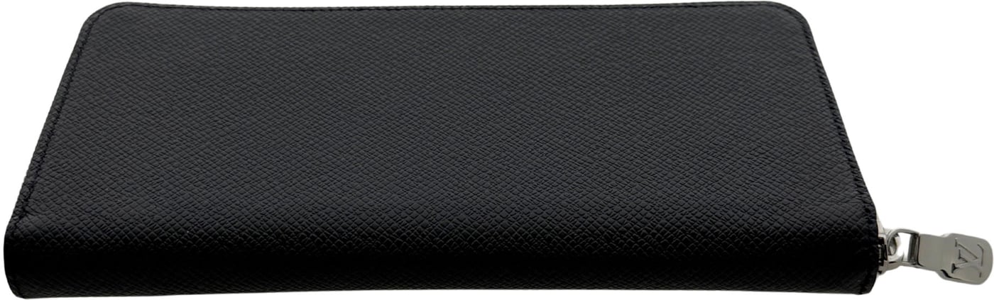 Louis Vuitton Zippy Wallet Vertical Taiga Leather Black Full Set