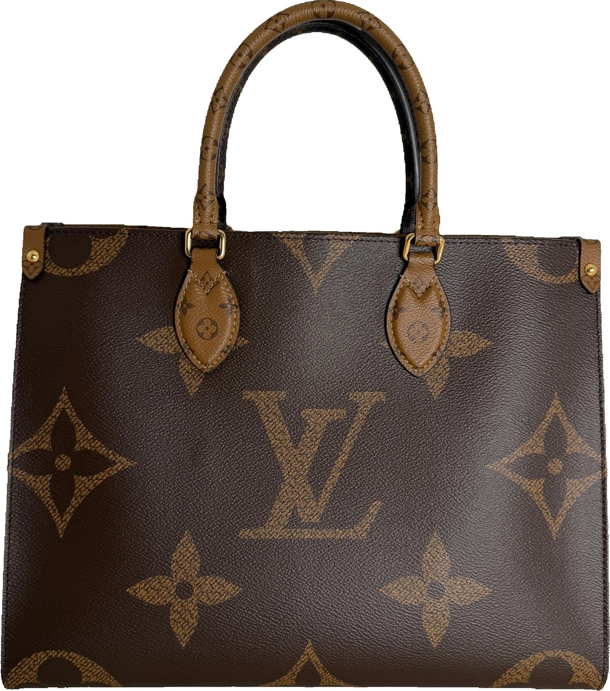 Louis Vuitton OnTheGo MM Monogram Giant Reverse Canvas Brown Gold