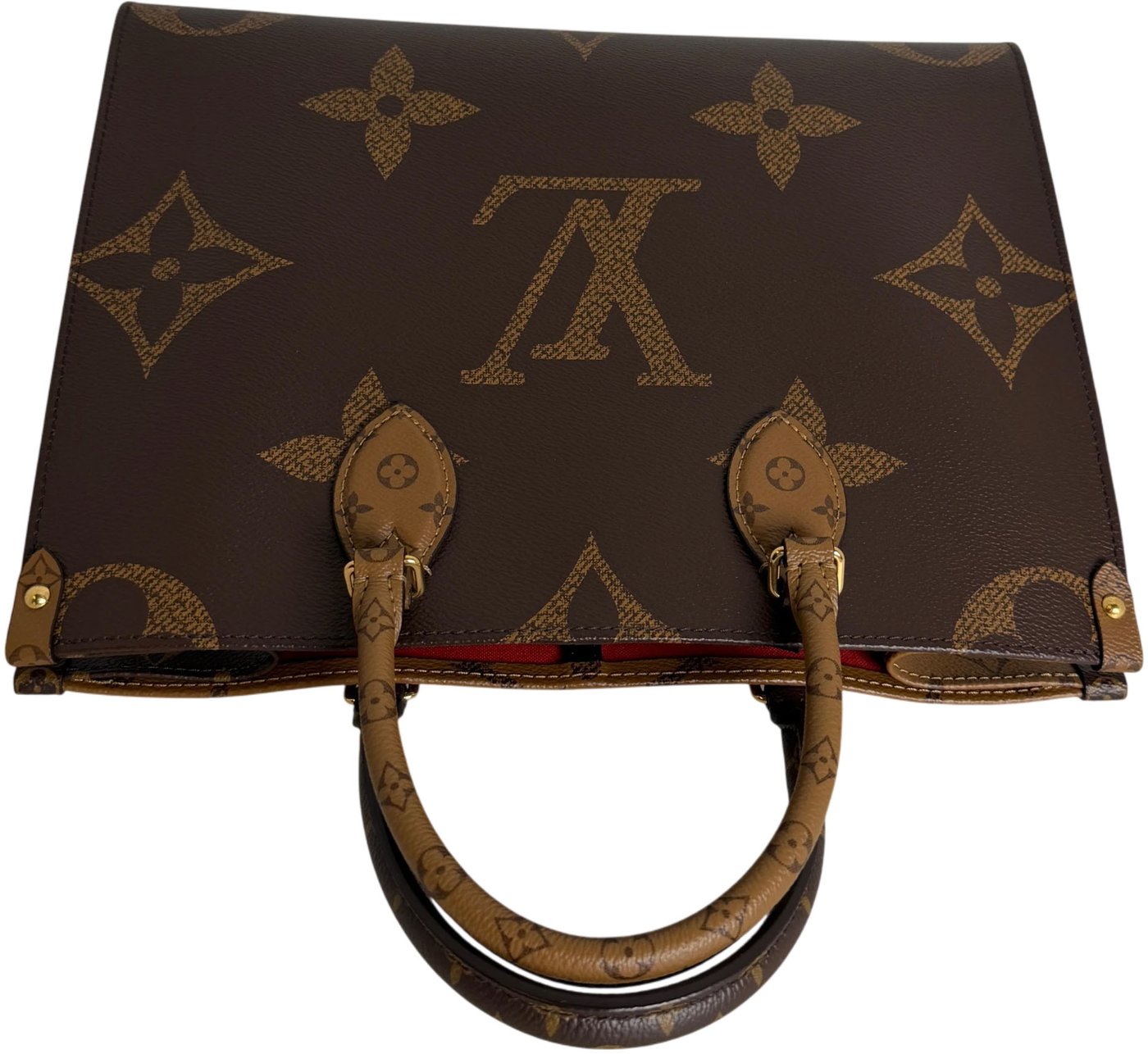 Louis Vuitton OnTheGo MM Monogram Giant Reverse Canvas Brown Gold