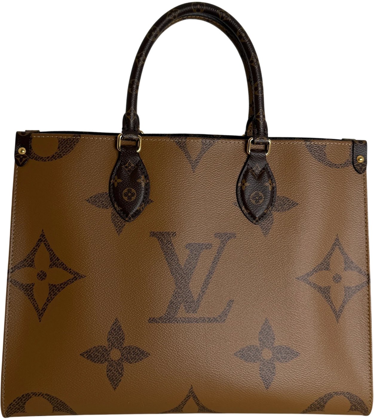 Louis Vuitton OnTheGo MM Monogram Giant Reverse Canvas Brown Gold