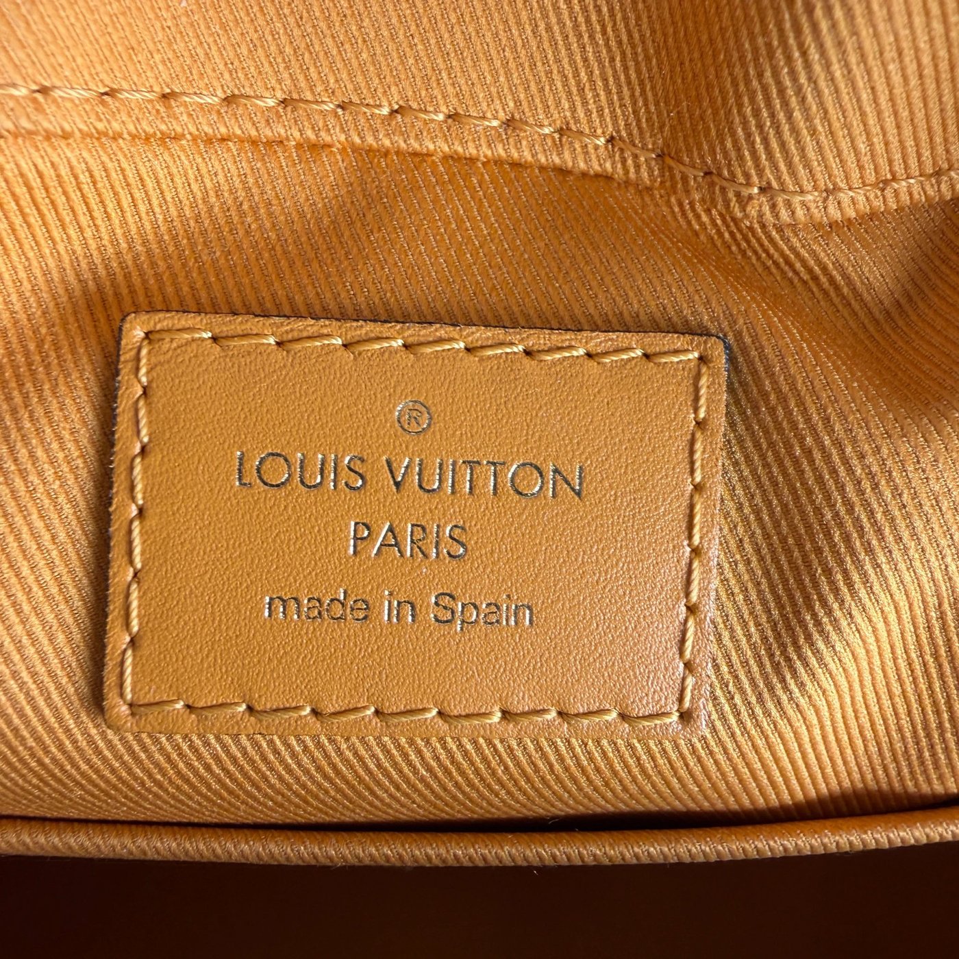 Louis Vuitton Santa Monica Damier Ebène Canvas Safran Orange Gold