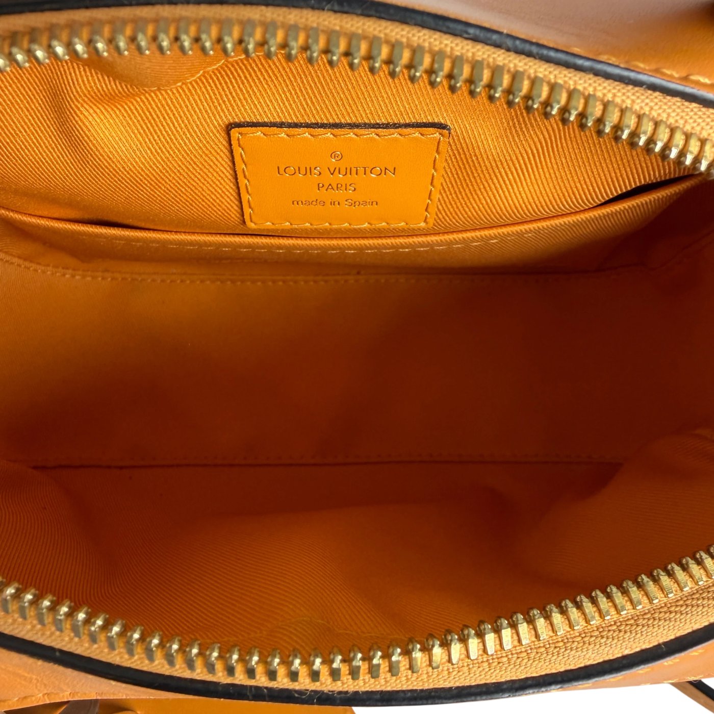 Louis Vuitton Santa Monica Damier Ebène Canvas Safran Orange Gold