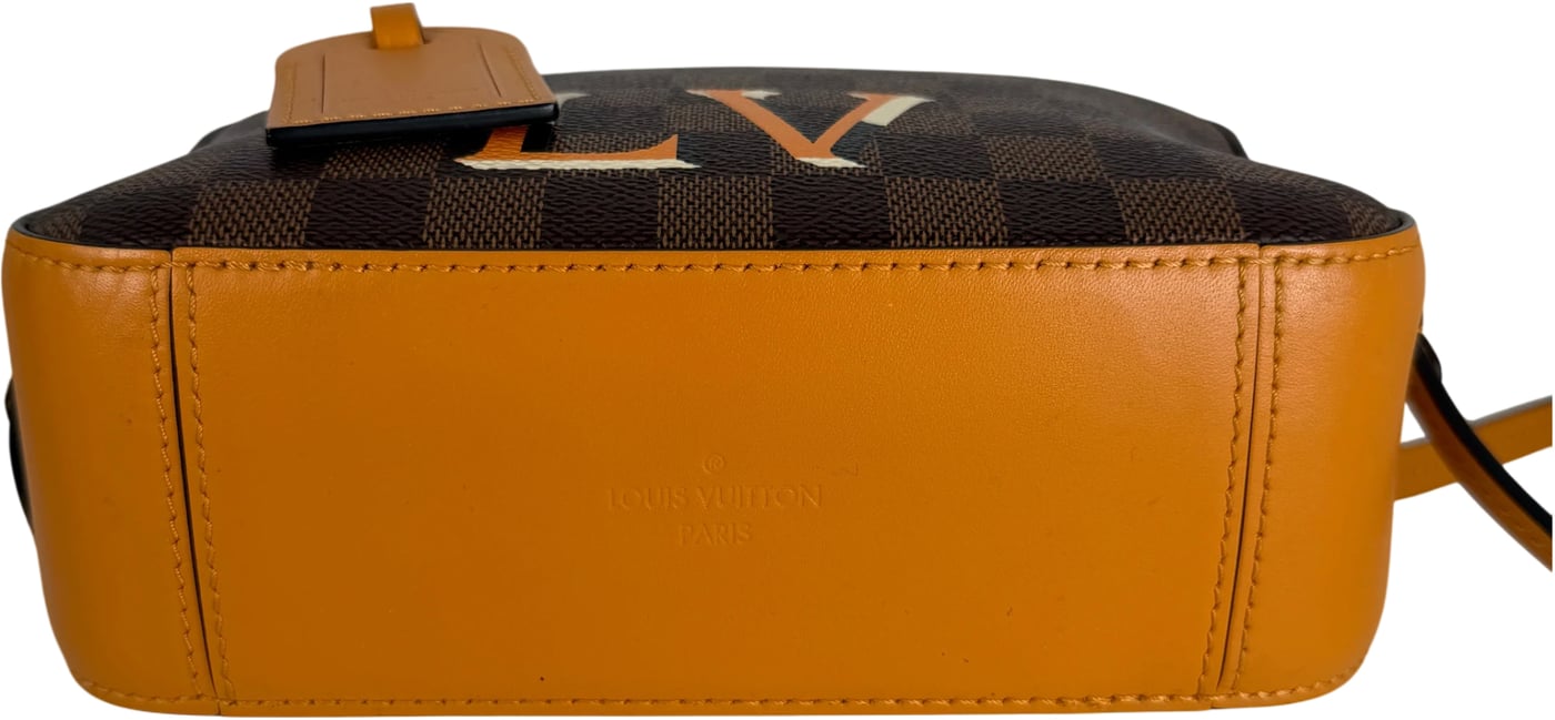 Louis Vuitton Santa Monica Damier Ebène Canvas Safran Orange Gold