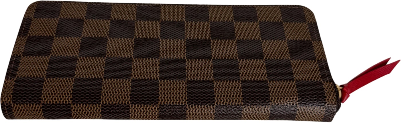 Louis Vuitton Portefeuille Clémence Damier Ebène Coquelicot Red