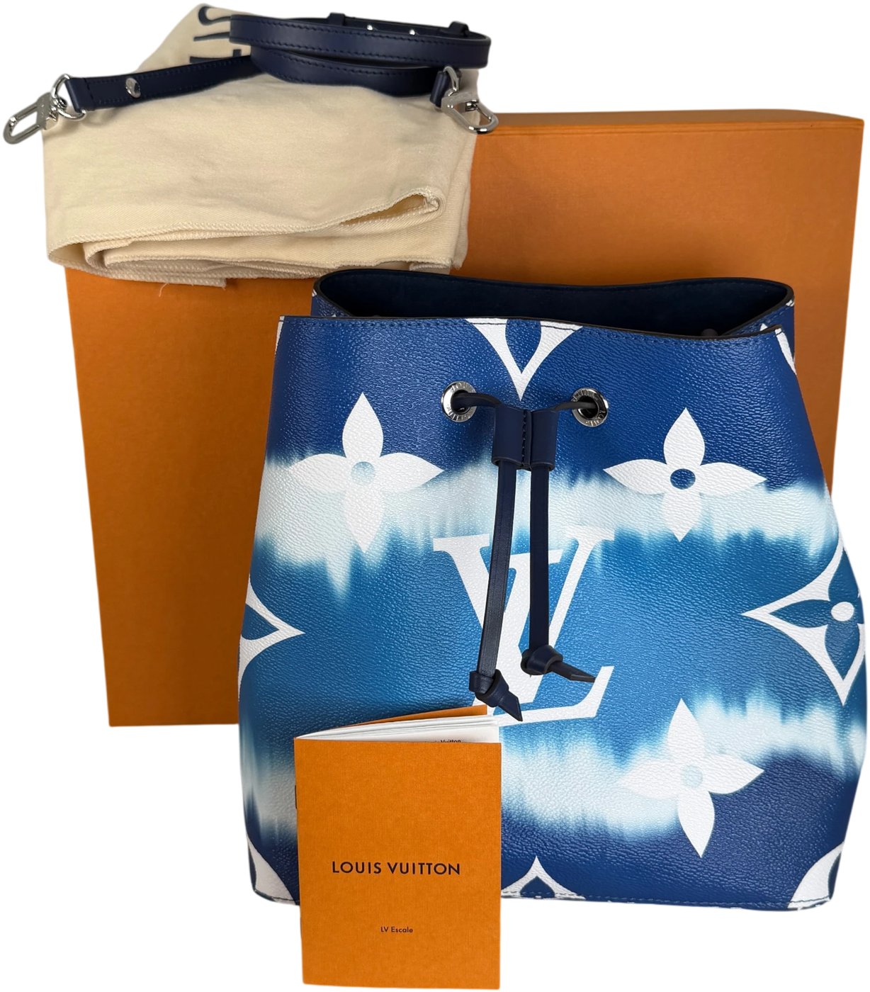 Louis Vuitton NéoNoé MM Escale Monogram Giant Blue White Silver