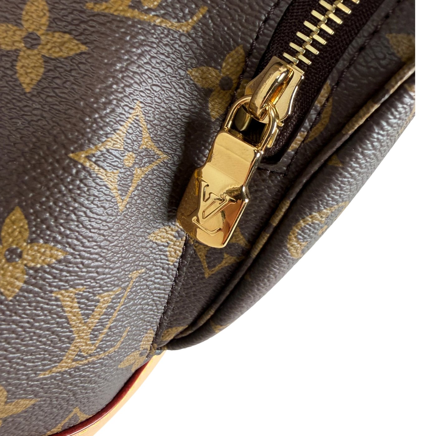Louis Vuitton Montsouris MM Backpack Monogram Canvas Vachetta Gold