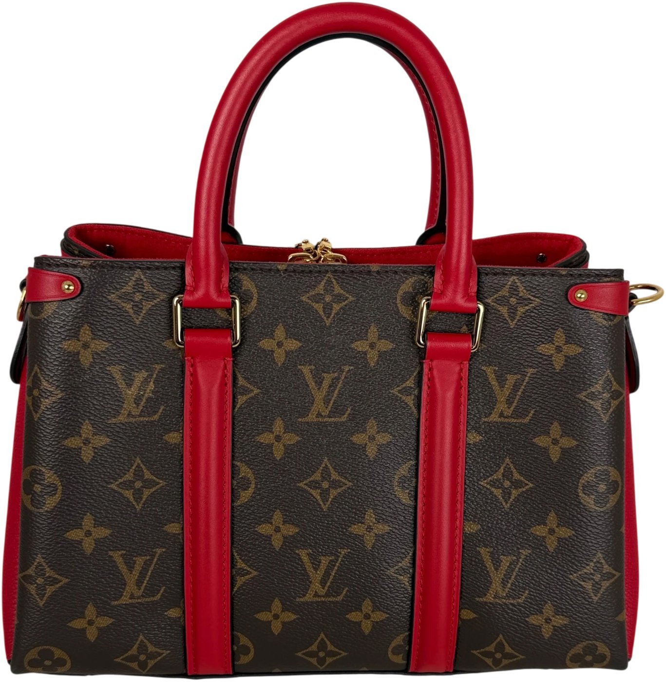 Louis Vuitton Soufflot BB Monogram Canvas Coquelicot Red Gold