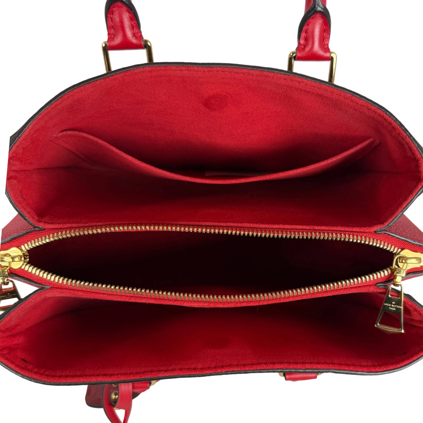Louis Vuitton Soufflot BB Monogram Canvas Coquelicot Red Gold